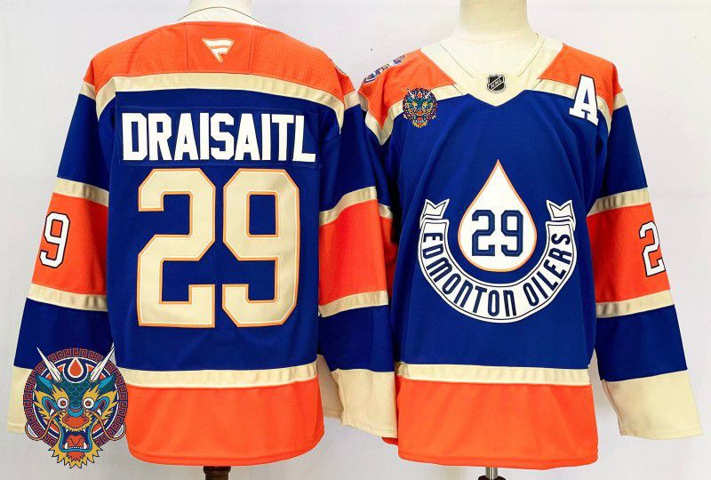 Men Edmonton Oilers #29 Draisaitl Blue Fanatics 2025 NHL Jersey style 7->edmonton oilers->NHL Jersey